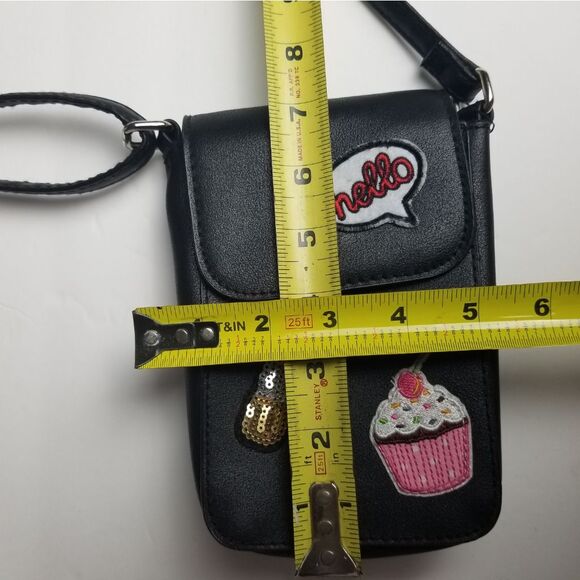 American Eagle Emoji Black Mini Crossbody Bag - Picture 10 of 11